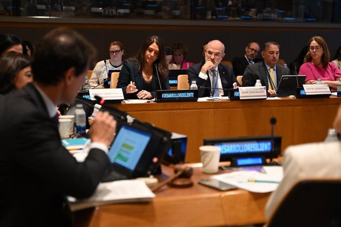 El conseller de Unión Europea y Acción Exterior de la Generalitat, Jaume Duch, en la sede de Naciones Unidas.