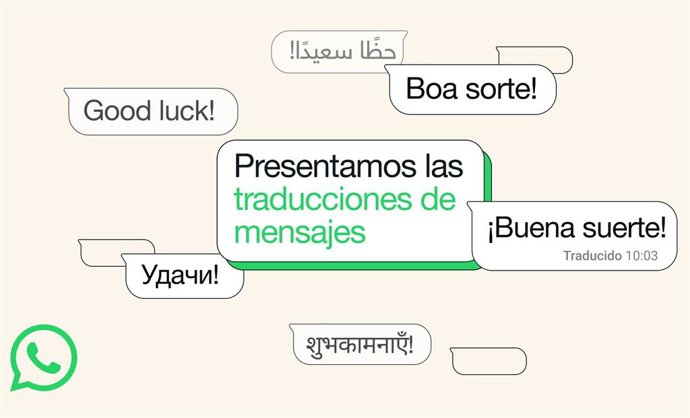 Traduções no WhatsApp.