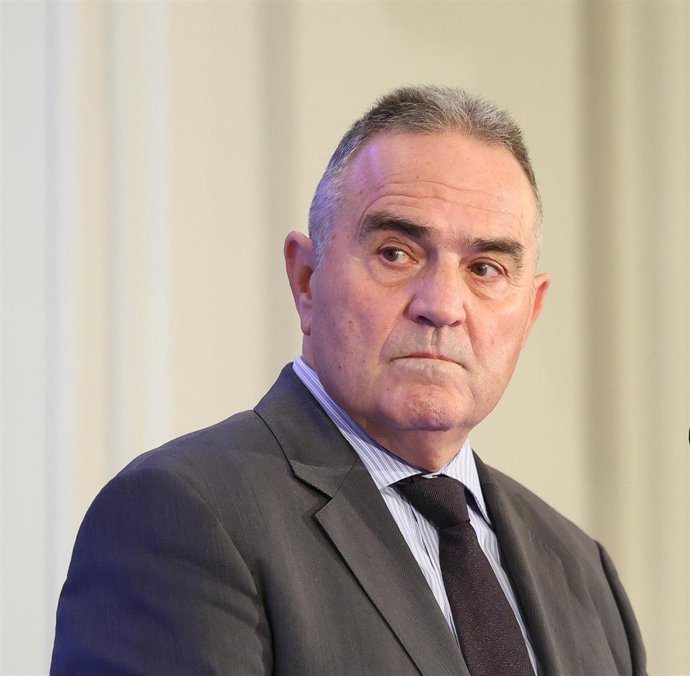 El vicepresidente y conseller para la Recuperación Económica y Social de la Comunitat Valenciana, Francisco José Gan Pampols, participa en un desayuno informativo de Fórum Europa, en The Palace Hotel, a 24 de septiembre de 2025, en Madrid (España).