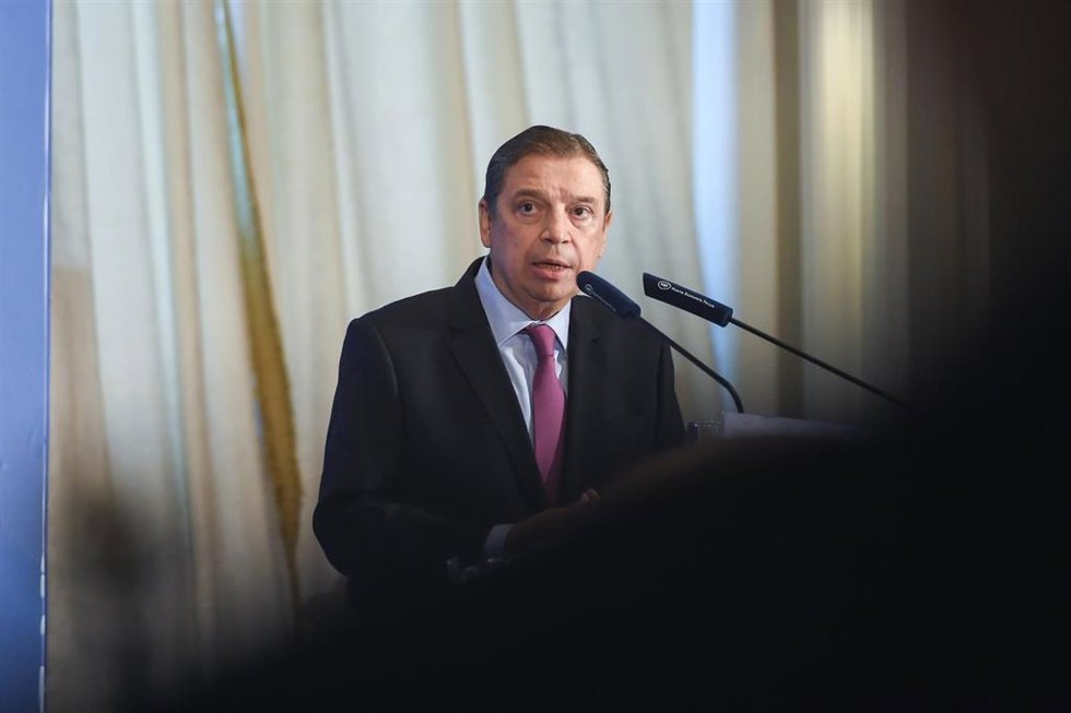 El ministro de Agricultura, Luis Planas, durante un desayuno informativo de Fórum Europa, en el Hotel Mandarin Oriental Ritz de Madrid, a 18 de septiembre de 2025, en Madrid (España).