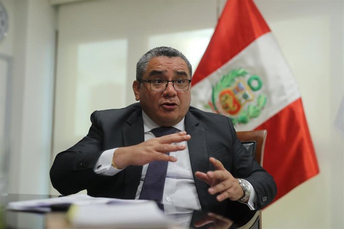 Archivo - El ministro de Justicia de Perú, Juan José Santiváñez. 
