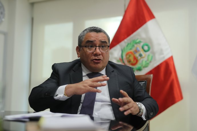 Archivo - El ministro de Justicia de Perú, Juan José Santiváñez.