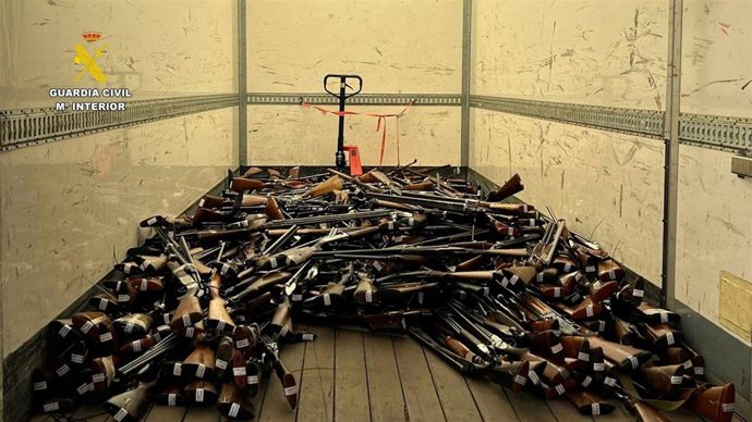 Armas destruídas por Guardia Civil tras ser depositadas en Intervenciones de Armas y Explosivos de Las Palmas