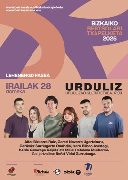 Bizkaiko Bertsolari Txapelketa igandean hasiko da Urdulizen jokatuko den lehen saioarekin