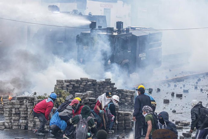 Archivo - Arquivo - Imagem de arquivo dos protestos contra o governo no Equador.