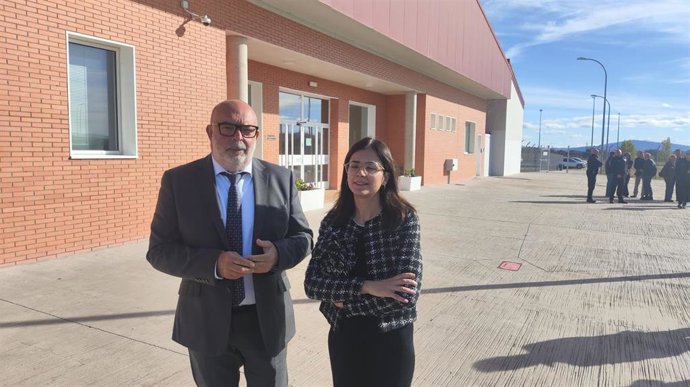 Miguel Latorre y Alba Bartolomé, antes de participar en la celebración del Día de la Merced en la cárcel de Soria