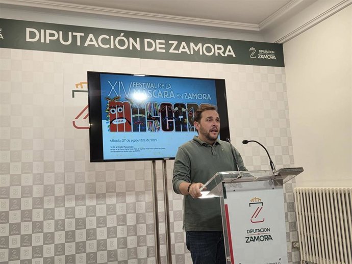 El vicepresidente de la Diputación de Zamora, Víctor López de la Parte, durante la presentación del Festival.