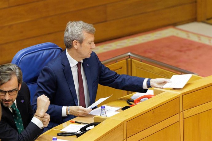 Rueda, durante la sesión de control en la Cámara. 