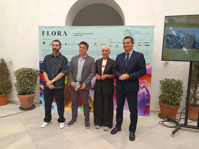 (Desde Izda.) Emilio Ruiz, Juan Ceña, María Van Den Eynde Y José María Bellido, En La Presentación De Flora 2025.