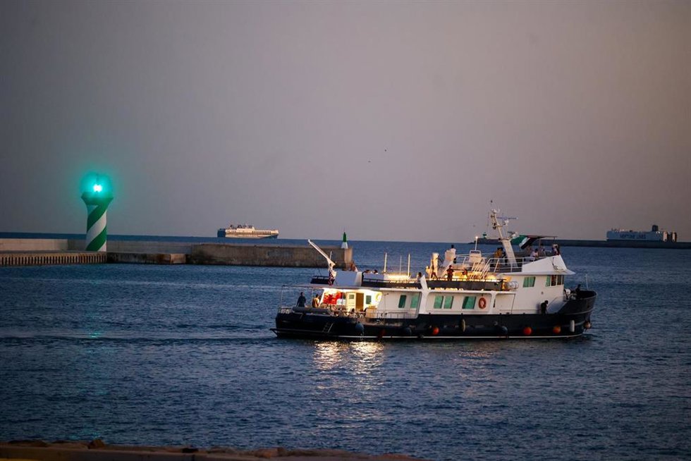 La Global Sumud Flotilla vuelve a partir desde el Puerto de Barcelona, a 1 de septiembre de 20256, en Barcelona, Catalunya (España). 
