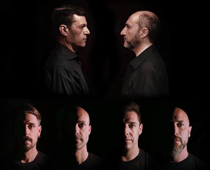 Andrés y Francisco José Valero-Castells y el cuarteto de saxos Púrpura Pansa.