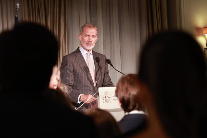 El Rey Felipe VI participa en el 80º período de sesiones de la Asamblea General de Naciones Unidas en Nueva York, a 22 de septiembre de 2025, en Nueva York (Estados Unidos). Durante su discurso, el rey Felipe VI ha reivindicado  la eficacia de la ONU para