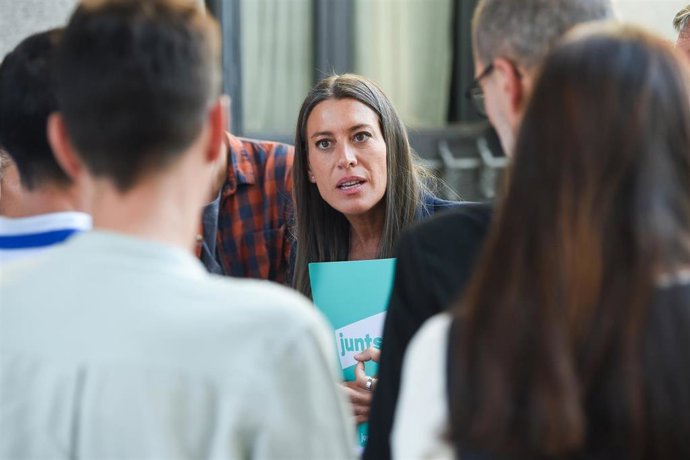 La portavoz de Junts en el Congreso, Miriam Nogueras, durante una sesión plenaria en el Congreso de los Diputados, a 23 de septiembre de 2025, en Madrid (España).