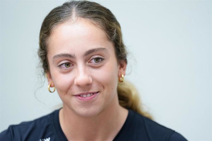 Archivo - La esquiadora española Audrey Pascual