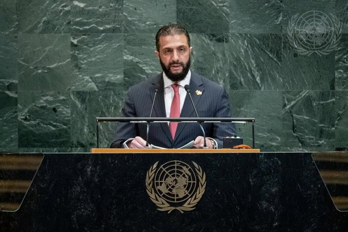O presidente da Síria, Ahmed al Shara