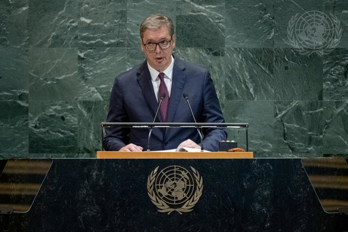 El presidente de Serbia, Aleksandar Vucic, se dirige a la 80ª Asamblea General de Naciones Unidas