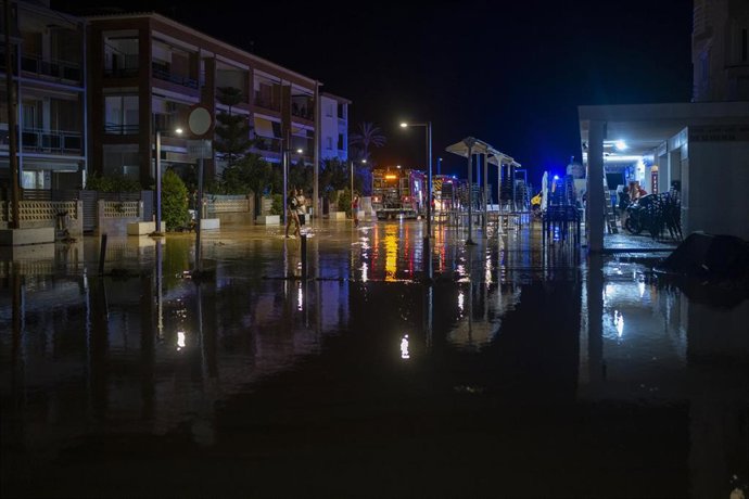 Archivo - Cubelles durante las precipitaciones provocadas en la provincia de Barcelona (España). 