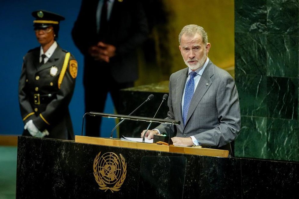 El rey Felipe VI en la Asamblea General de la ONU, en Nueva York