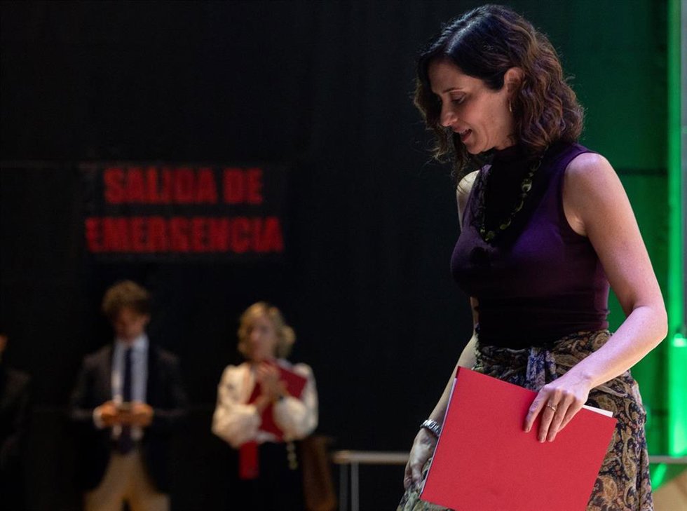 La presidenta de la Comunidad de Madrid, Isabel Díaz Ayuso, durante la clausura la Jornada Agraria organizada por la Asociación Agraria de Jóvenes Agricultores de Madrid (ASAJA), a 24 de septiembre de 2025, en Madrid (España). Durante el encuentro, han 
