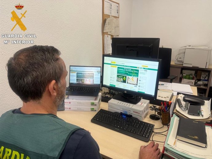 Imagen facilitada por la Guardia Civil sobre la investigación del robo en la finca de El Espinar