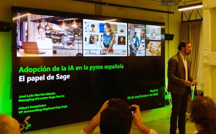 Apresentação do estudo "AI Action Summit Reserach" da Sage.