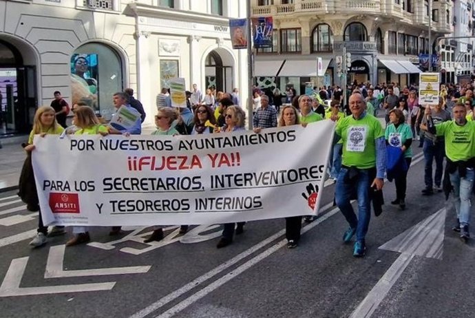 Protesta de Ansiti contra el abuso de la temporalidad en las Administraciones Públicas