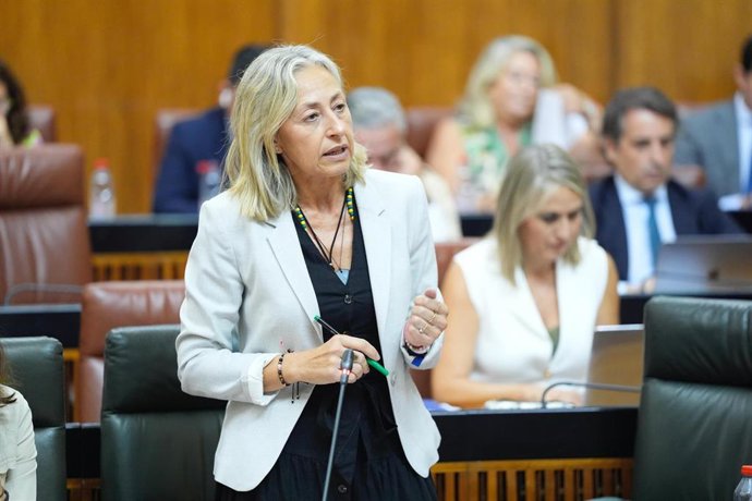 La consejera de Salud, Rocío Hernández, en el pleno del 25 de septiembre de 2025.