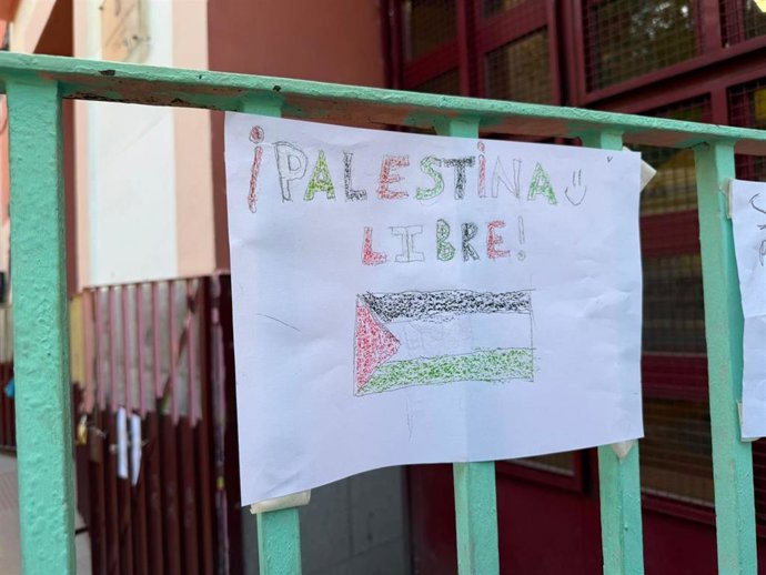 Muestras de solidaridad con Palestina en el CEIP Pi i Margall.
