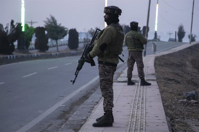 Archivo - Imagen de archivo de las fuerzas de seguridad de India.