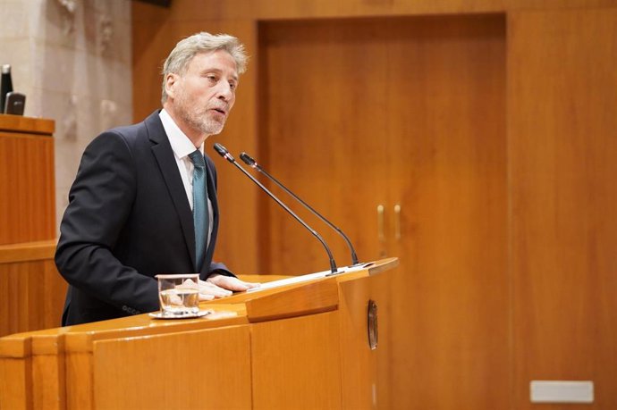 El portavoz de CHA en las Cortes de Aragón, José Luis Soro, interviene en el Debate sobre el estado de la Comunidad.