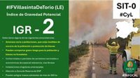 Declarado un incendio con IGR 2 en Villasinta de Torío que moviliza 25 medios aéreos y terrestres