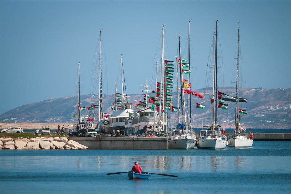 Imagen de archivo de barcos de la Global Sumud Fotilla que se dirige a Gaza. 