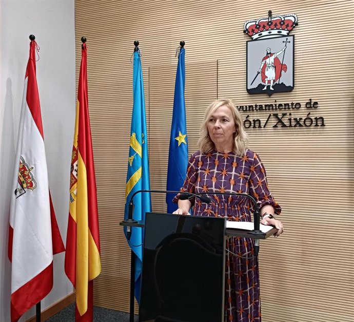 La portavoz del Grupo Municipal de Vox en el Ayuntamiento de Gijón, Sara Álvarez Rouco.