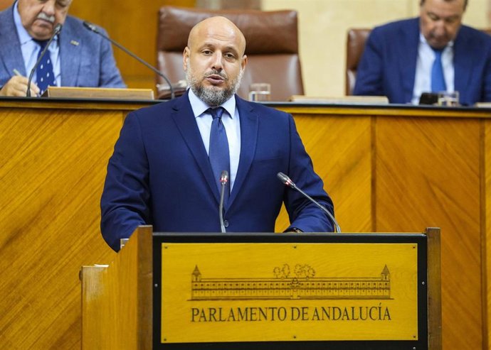 El diputado de Vox Rodrigo Alonso interviene en el Pleno del Parlamento andaluz.