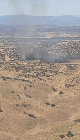 Incendio forestal en Plasencia
