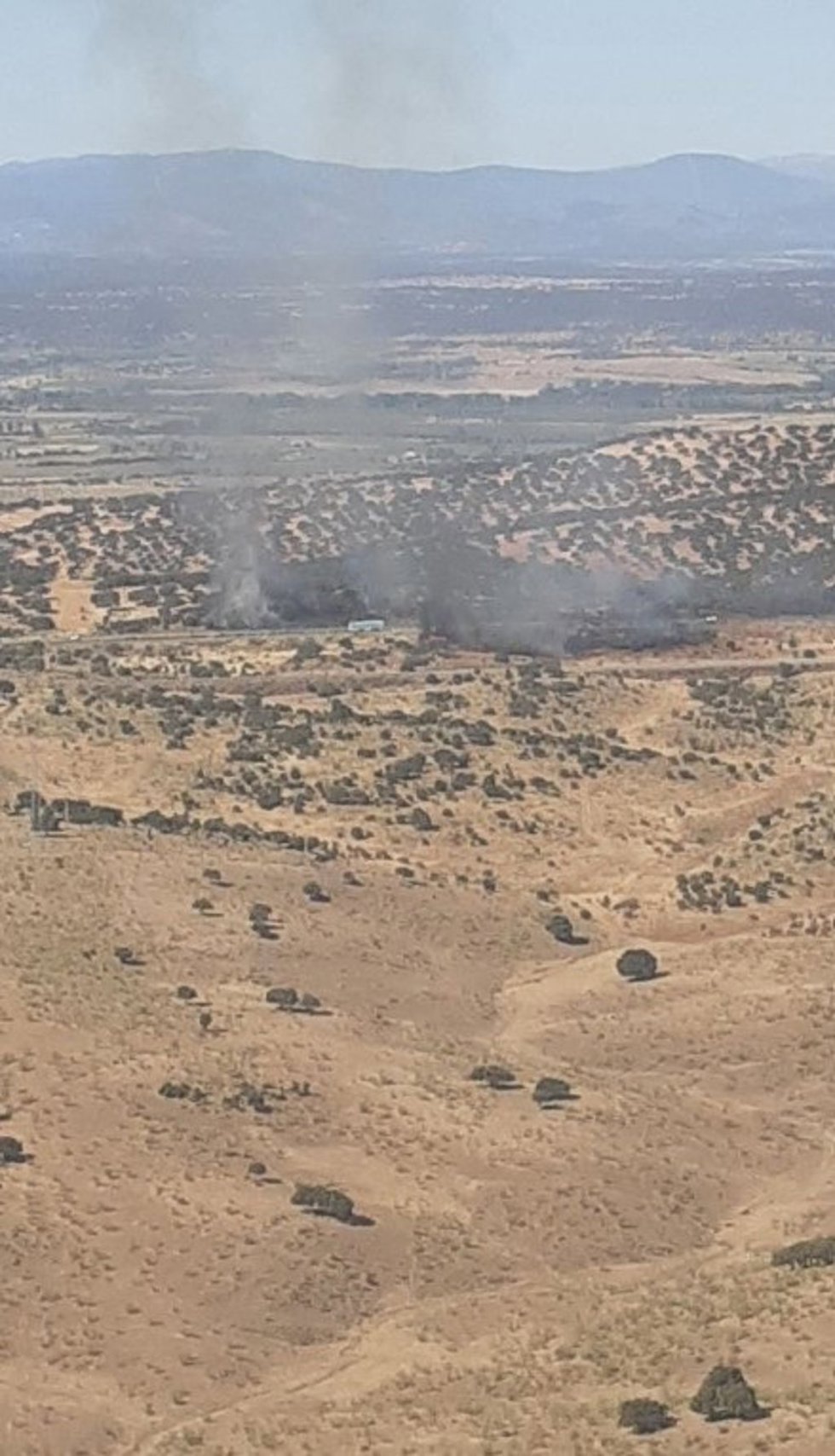 Incendio forestal en Plasencia