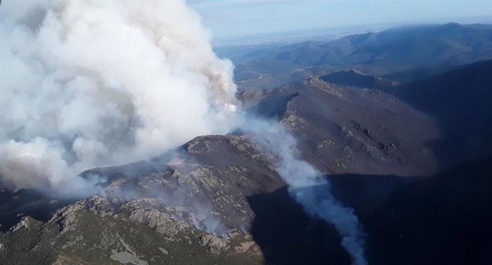 Incendio en Peñalba de la Sierra (Guadalajara).