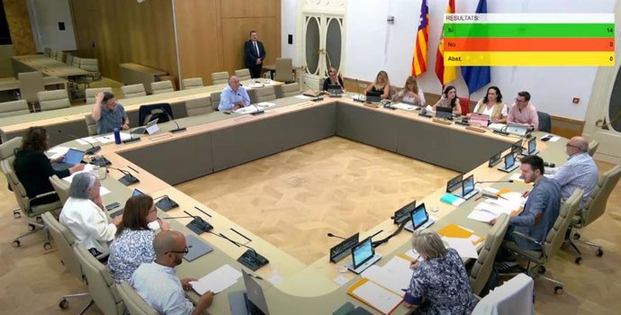 Momento durante la votación de una de las PNL en la Comisión de Asuntos Sociales.