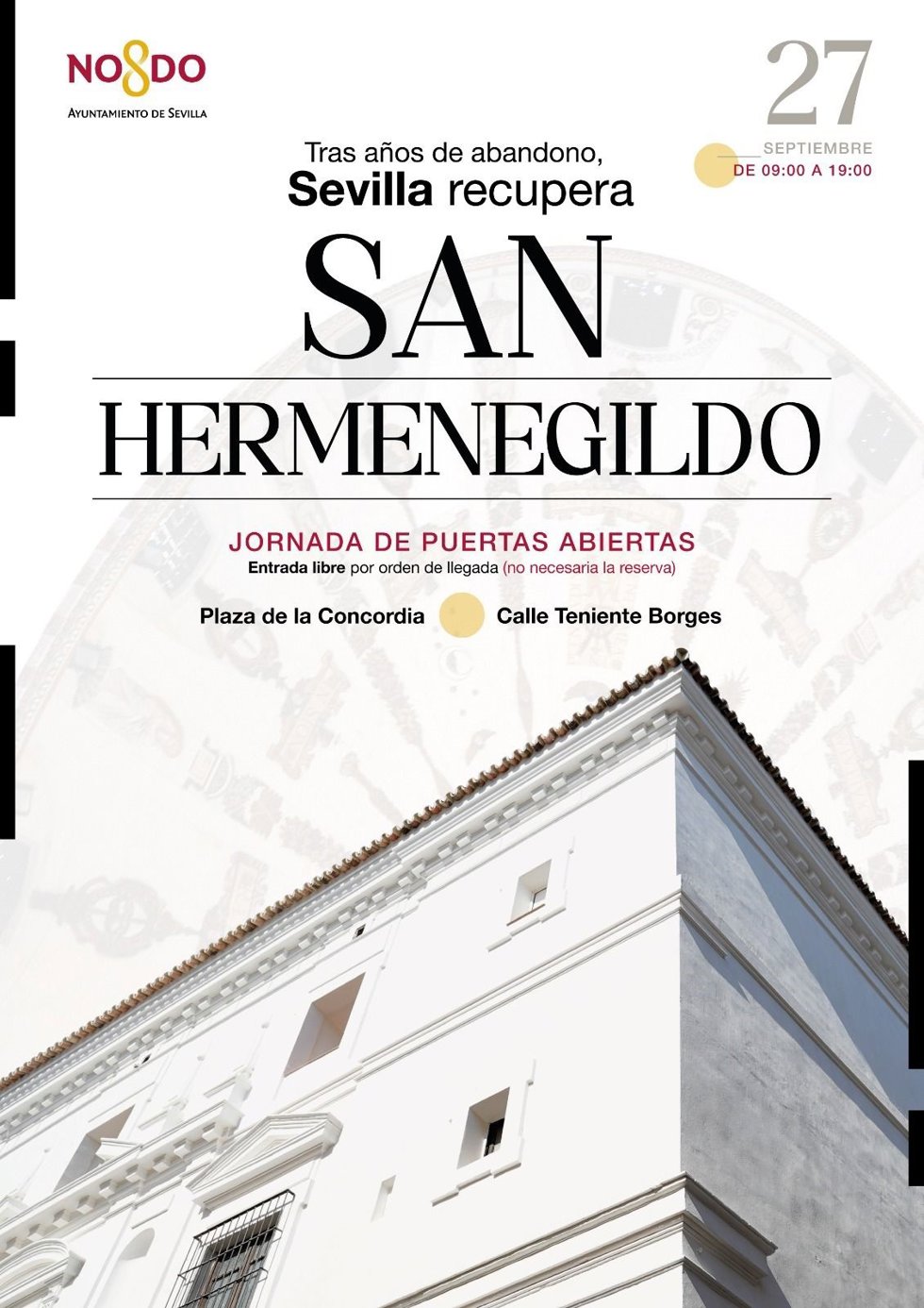 Cartel de apertura de San Hermenegildo.