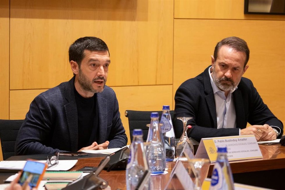El ministro de Derechos Sociales, Consumo y Agenda 2030, Pablo Bustinduy, en la constitución del Consejo Estatal de la Protección Animal.
