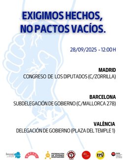 Manifestaciones en Madrid, Barcelona y Valencia exigirán este domingo que se cumpla el Pacto por la Ciencia de 2023