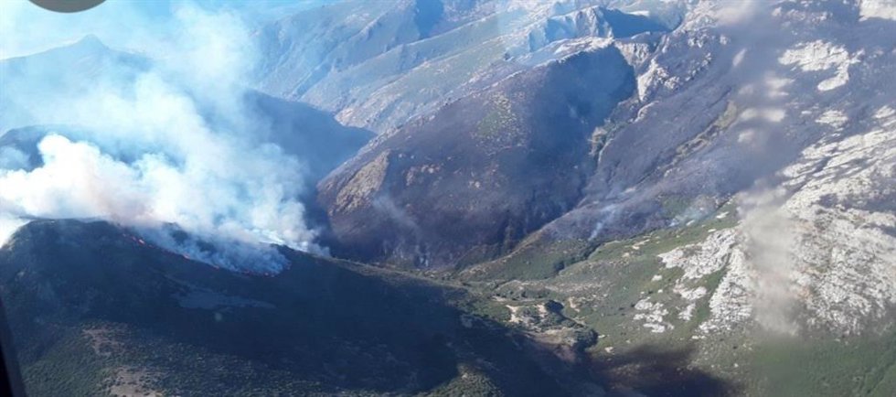 Incendio en Peñalba de la Sierra