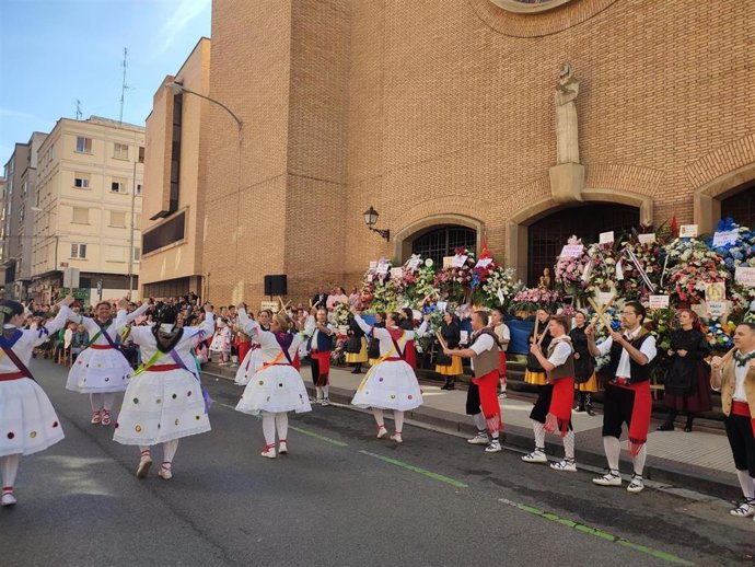 Archivo - Ofrenda floral a la Virgen de Valvanera del año pasado