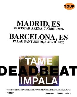 Cartell dels concerts de Tame Impala