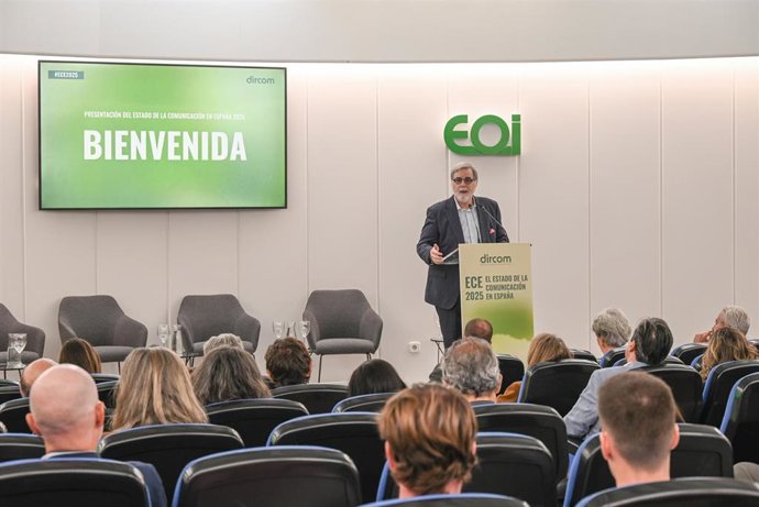Miguel López-Quesada en la presentación del Estudio El Estado de la Comunicación en España 2025