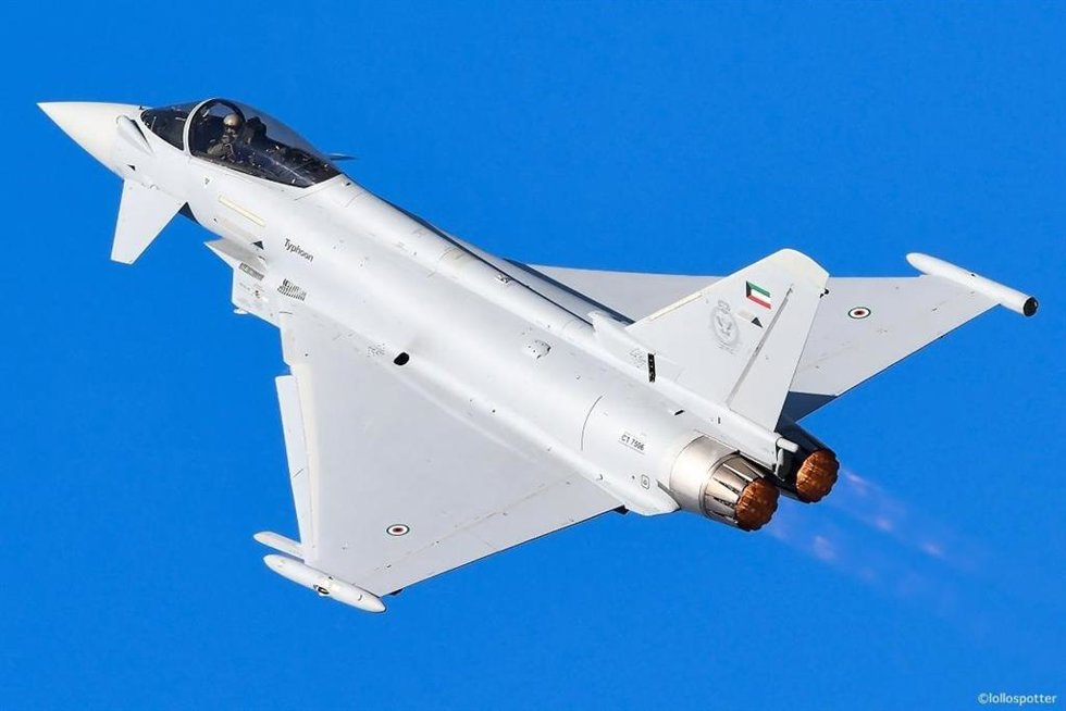Un Eurofighter Typhoon de la Fuerza Aérea de Kuwait