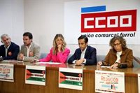 Yolanda Díaz inaugura la sede sindical de CC.OO. y UGT en Ferrol con un compromiso "firme con la clase trabajadora"