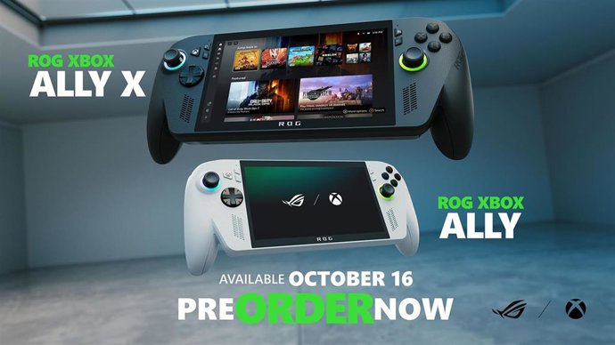 Las consolas ROG Xbox Ally y Ally X.
