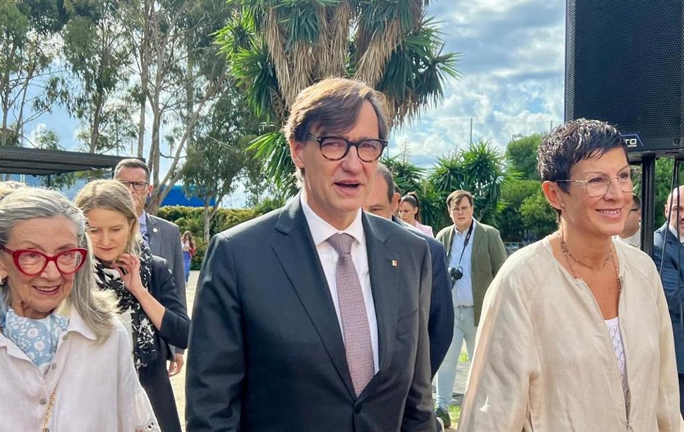 El presidente de la Generalitat, Salvador Illa, tras un acto en Sant Adri de Bess (Barcelona)