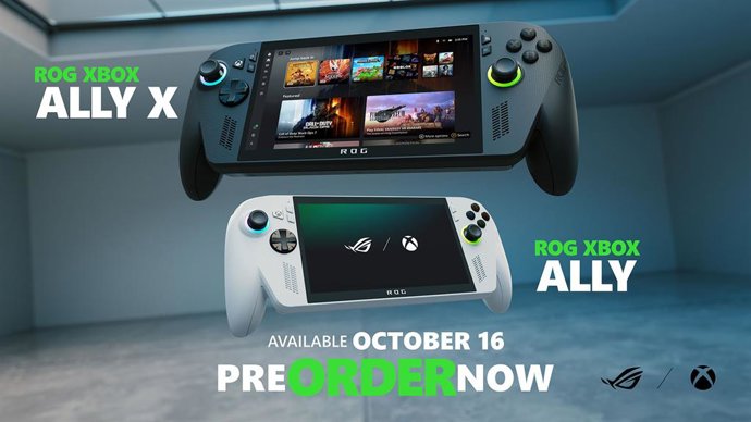 As consolas ROG Xbox Ally e Ally X.